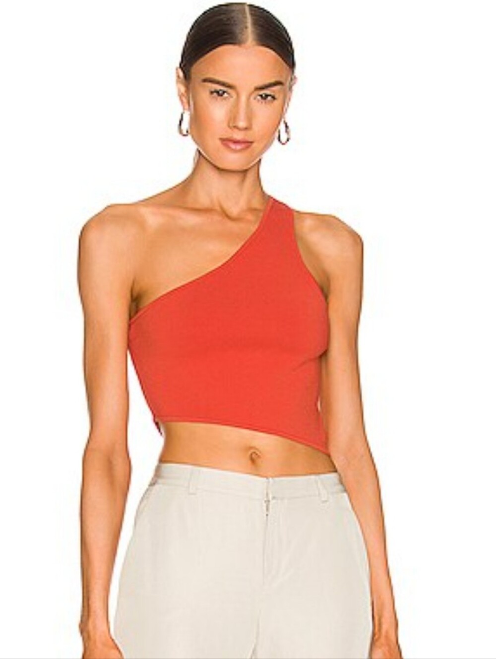 💥A.L.C. Colby One-Shoulder Asymmetric Crop Top Moroccan Spice M NWT